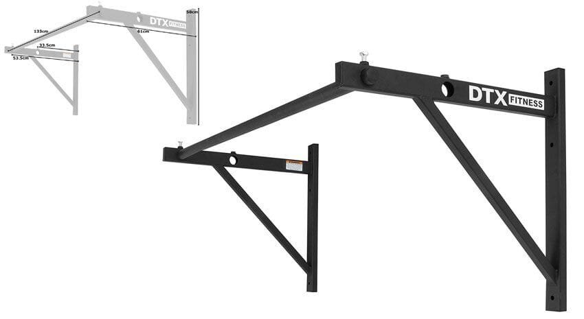 DTX Fitness Commercial Style Wall Mounted Pull Up Bar - Full Bar
