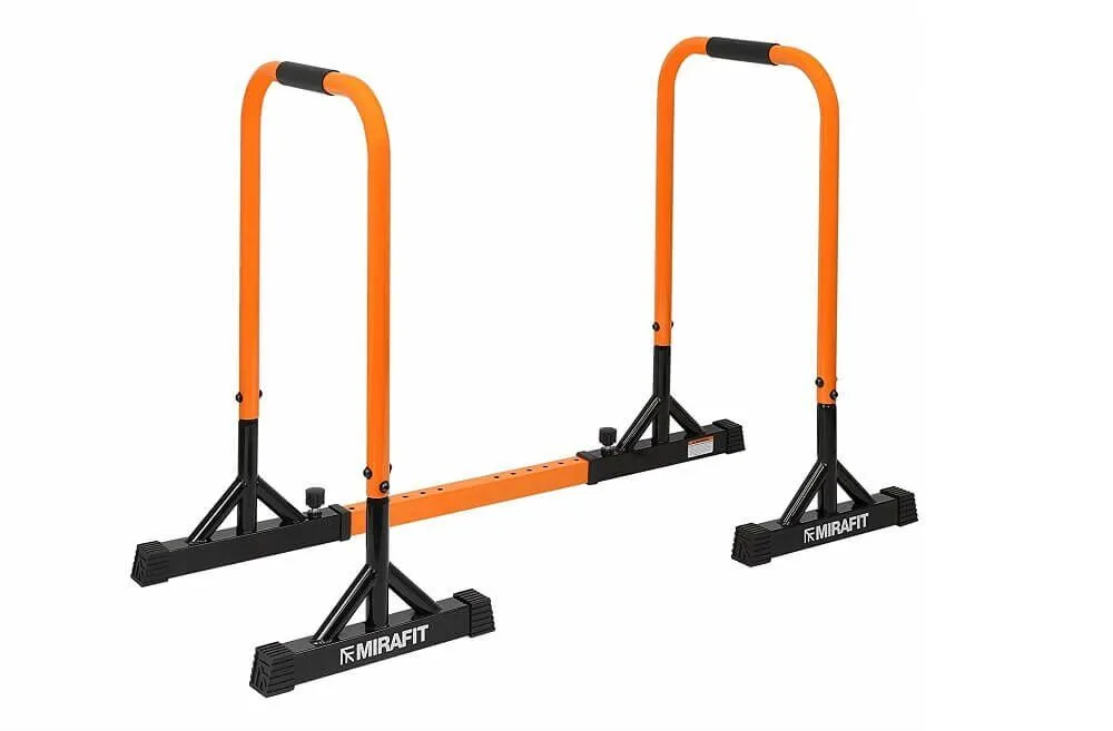 Mirafit Parallel Dip Bars with Adjustable Width Extension