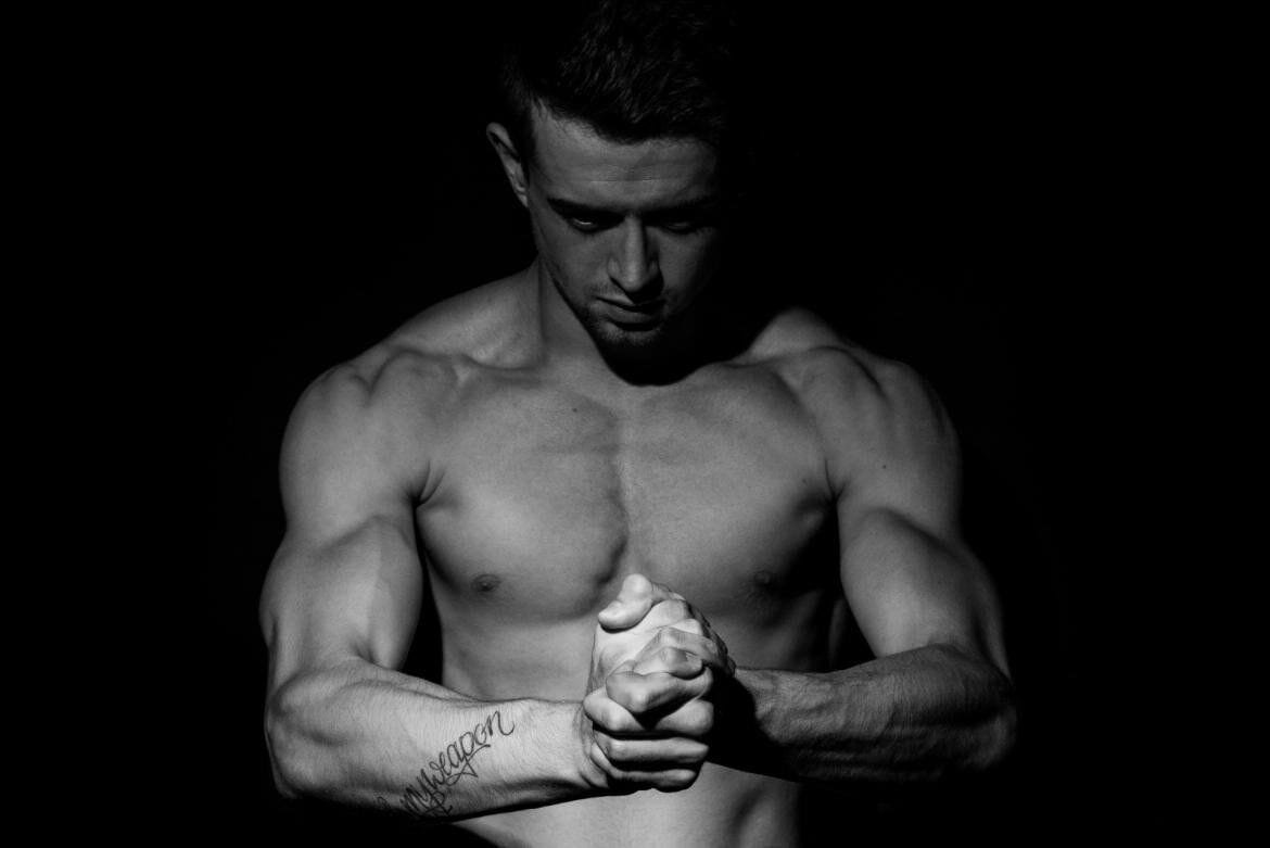 Stock image of wrist warming up