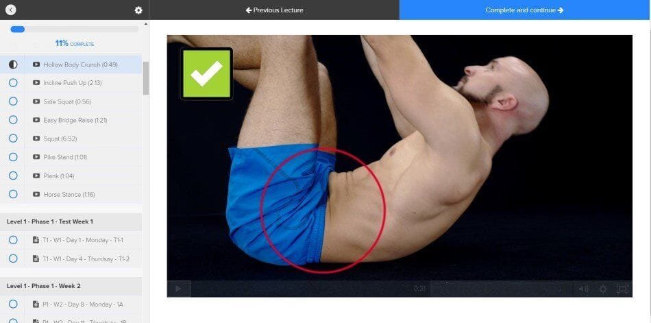 Hollow-Body-Hold-Calisthenics-Core-Exercise-Demonstration-Level-1 Calisthenics Hollow Body Exercise Demonstration Showing Proper Form with Core Engaged and Lower Back Pressed to Ground
