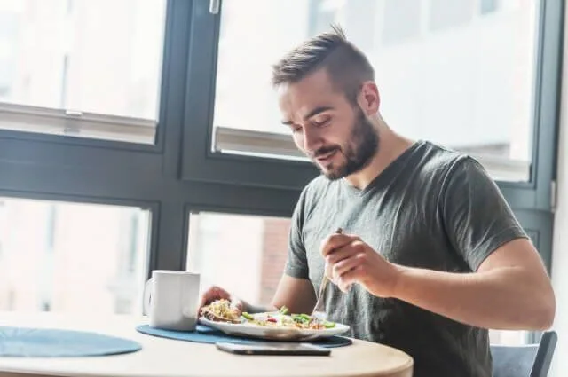 Man eating food