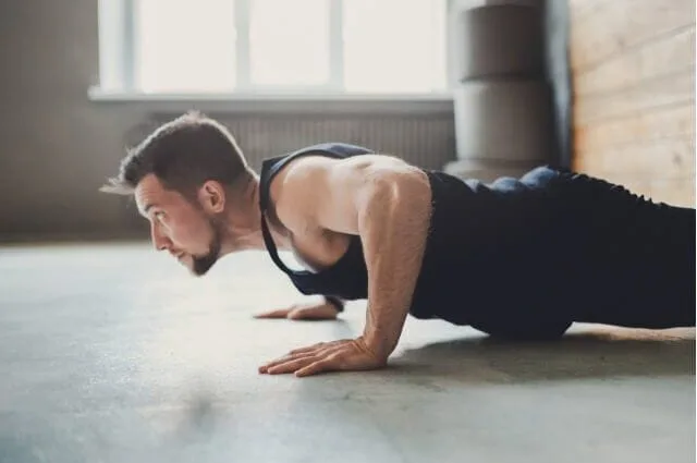 Man performing a push-up