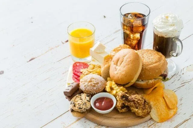 Various junk food